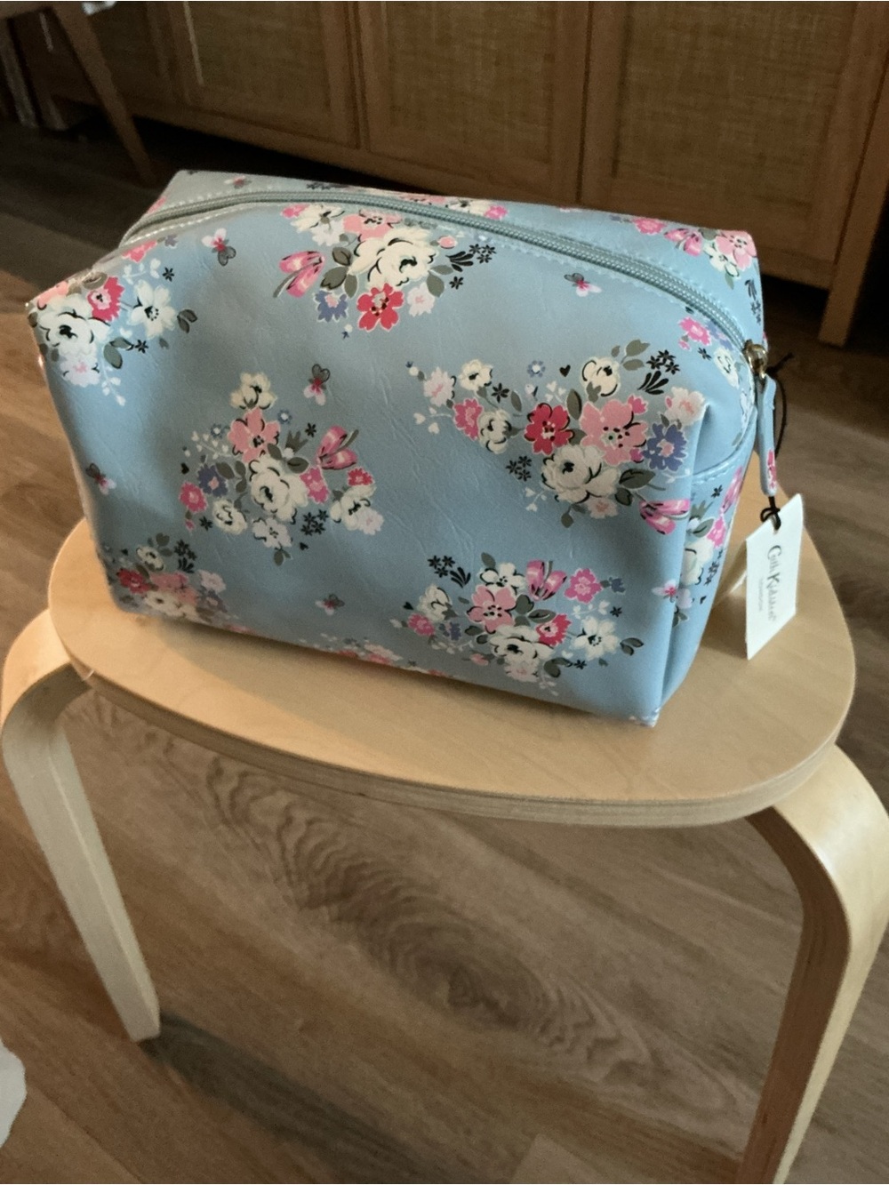 Cath Kidston Light Blue Floral Cosmetic Pouch